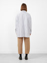 Aldea Oversized Button Down Cream and Black Stripe by Apiece Apart at Couverture and The Garbstore rear shot 