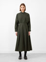 Pietra Maxi Shirt Dress Deep Olive by Apiece Apart at Couverture and The Garbstore 