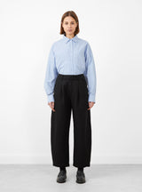 Bari Crop Trouser Black by Apiece Apart at Couverture and The Garbstore full profile 