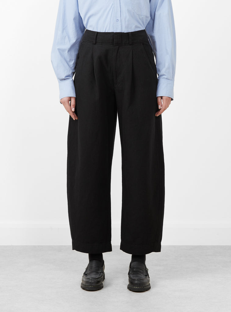 Bari Crop Trouser Black by Apiece Apart at Couverture and The Garbstore 