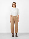 Petite Bari Crop Trouser Deep Khaki by Apiece Apart at Couverture and The Garbstore full profile 