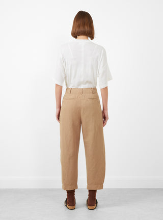 Petite Bari Crop Trouser Deep Khaki by Apiece Apart at Couverture and The Garbstore rear shot 