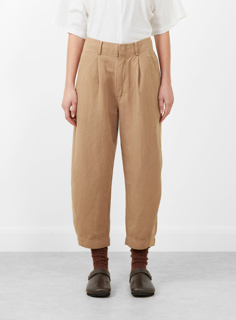 Petite Bari Crop Trouser Deep Khaki by Apiece Apart at Couverture and The Garbstore