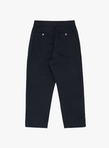 Double Pleated Pant Navy by Brother Brother at Couverture and The Garbstore rear 