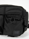 SENSES Shoulder Pack Black by Porter Yoshida & Co. at Couverture and The Garbstore close up 