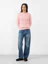 Kind Cashmere Round Neck Jumper Rose by Gudrun & Gudrun at Couverture & The Garbstore 
Front View