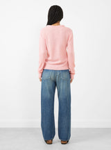 Kind Cashmere Round Neck Jumper Rose by Gudrun & Gudrun at Couverture & The Garbstore Back View