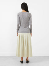 Barba Knit Jumper Grey by Gudrun & Gudrun at Couverture & The Garbstore Back View