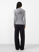 Brim Knit Hoodie Grey by Gudrun & Gudrun at Couverture & The Garbstore 
Back View