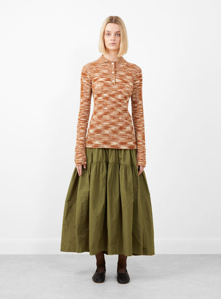 Avril Polo Burnt Orange Spacedye by Rachel Comey at Couverture and The Garbstore