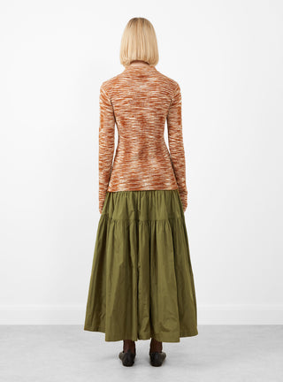 Avril Polo Burnt Orange Spacedye by Rachel Comey at Couverture and The Garbstore rear shot 