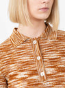 Avril Polo Burnt Orange Spacedye by Rachel Comey at Couverture and The Garbstore close up 