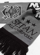 Football Scarf Grey by Sedan All Purpose at Couverture and The Garbstore close up 