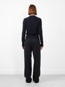 No.300 Little 2 Cardigan Navy by Extreme Cashmere at Couverture and The Garbstore rear profile 