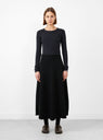 No.388 Ease Skirt Raven by Extreme Cashmere at Couverture and The Garbstore full profile 