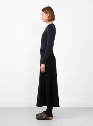 No.388 Ease Skirt Raven by Extreme Cashmere at Couverture and The Garbstore side profile 