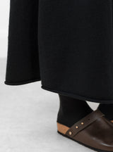 No.388 Ease Skirt Raven by Extreme Cashmere at Couverture and The Garbstore rolled seam 