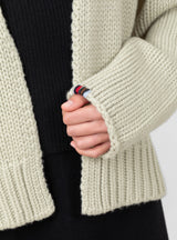 No.384 Ginza Cardigan Dessert by Extreme Cashmere at Couverture and The Garbstore close up 