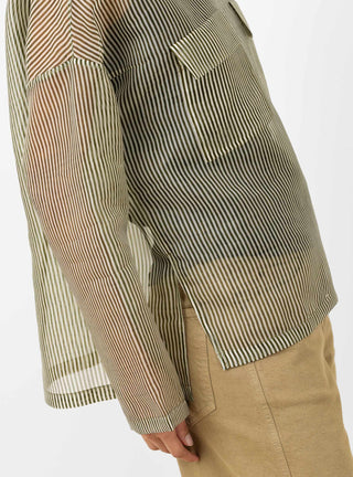 Tenoi Top Khaki Stripes by Christian Wijnants | Couverture & The Garbstore