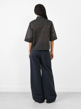 Tumelah Shirt Black Stripe by Christian Wijnants at Couverture & The Garbstore Back View