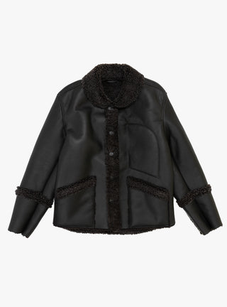 Neu Shearling Leather Jacket Black by YMC at Couverture and The Garbstore