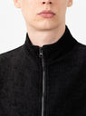 Interceptor Velour Cord Jacket Black by YMC at Couverture and The Garbstore zip close 