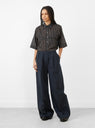 Prelah Trousers Navy by Christian Wijnants at Couverture & The Garbstore 
Front View