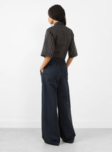 Prelah Trousers Navy by Christian Wijnants at Couverture & The Garbstore 
Back View