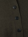 Cotton Cashmere Knit Cardigan Dark Moss by Cordera at Couverture and The Garbstore close up 