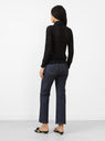 Lace Knit Polo Shirt, Black by Toga at Couverture & The Garbstore Back View