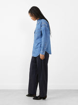 Denim Shirt, Blue by Toga Pulla by Couverture & The Garbstore Side View