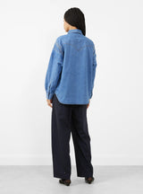 Denim Shirt, Blue by Toga Pulla by Couverture & The Garbstore BackView