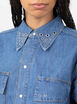 Denim Shirt, Blue by Toga Pulla by Couverture & The Garbstore Detail View