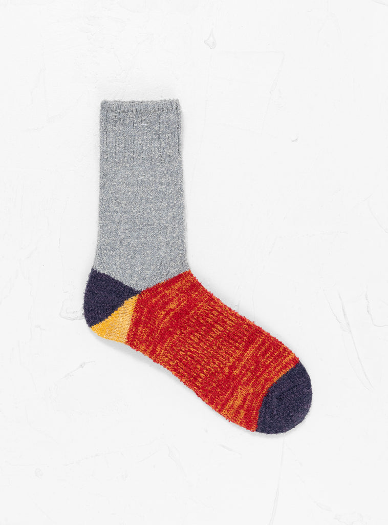 Heel Switching Dralon Wool Socks Grey by Mauna Kea at Couverture and The Garbstore