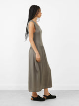 Balloon Slip Dress Concrete by Lauren Manoogian at Couverture & The Garbstore Side View