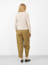 Long Sleeve Ribbed Fine Knit, Sand Beige by 7115 at Couverture & The Garbstore
Back View