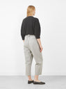 Elastic Dropped Crotch Trouser, Grey by 7115 at Couverture & The Garbstore
Back View