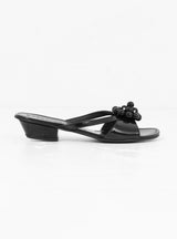 Flora Slip On Sandal Black by About Arianne at Couverture and The Garbstore side profile 