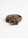 Polo Tip Belt Dark Brown at Couverture & The Garbstore
Front View