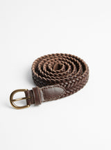 Polo Tip Belt Dark Brown at Couverture & The Garbstore
Front View