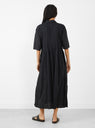 Dot Shirt Dress Black by Skall Studio at Couverture & The Garbstore
Back View