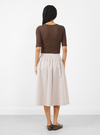 Ginny Skirt Warm Beige and White Stripe by Skall Studio at Couverture & The Garbstore
Back View 