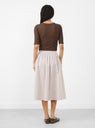 Ginny Skirt Warm Beige and White Stripe by Skall Studio at Couverture & The Garbstore
Back View 