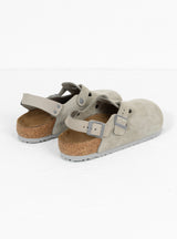 Tokio Suede Sandal Stone Coin by Birkenstock at Couverture and The Garbstore Back View