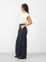 Bristol Trousers in Navy by Soeur at Couverture & The Garbstore 
Model Side View