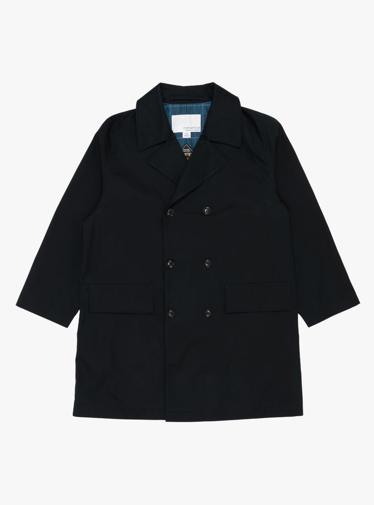 2L Cotton GORE-TEX Balmacaan Coat Navy by nanamica at Couverture & The Garbstore
Front View