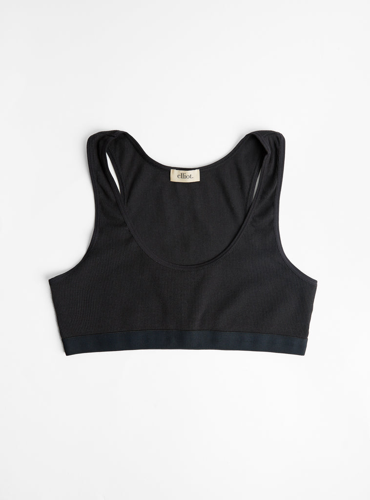 Freya Yoga Bra Black by Elliot Organics  at Couverture & The Garbstore
Front View 