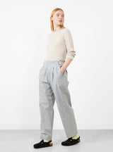 Cotton Buff Cloth Gurkha Pants Light Grey by nanamica at Couverture & The Garbstrore
Side View