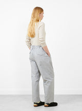 Cotton Buff Cloth Gurkha Pants Light Grey by nanamica at Couverture & The Garbstrore
Back View