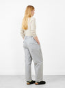 Cotton Buff Cloth Gurkha Pants Light Grey by nanamica at Couverture & The Garbstrore
Back View